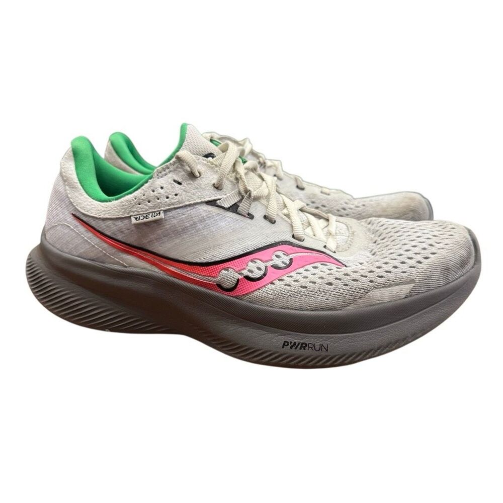 Saucony Womens Ride 16 S10830-85 White Running Shoes Sneakers Size 8.5